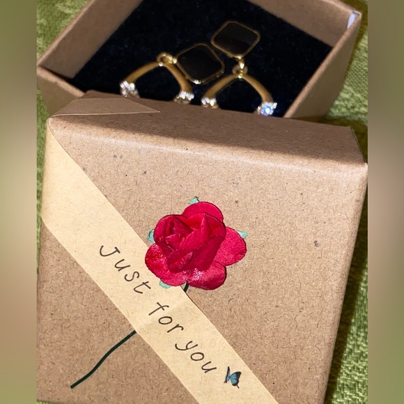 NWOT Elegant Black & Gold Pierced Earrings- Valentine’s Day,Birthdays,Christmas🎄 - Picture 16 of 16